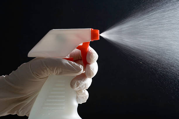 istock Spray bottle with Rubber Gloves 157311918