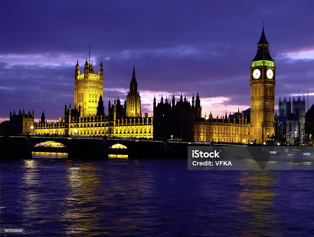 Palazzo di Westminster e il Big Ben - Foto stock royalty-free di Abbazia di Westminster