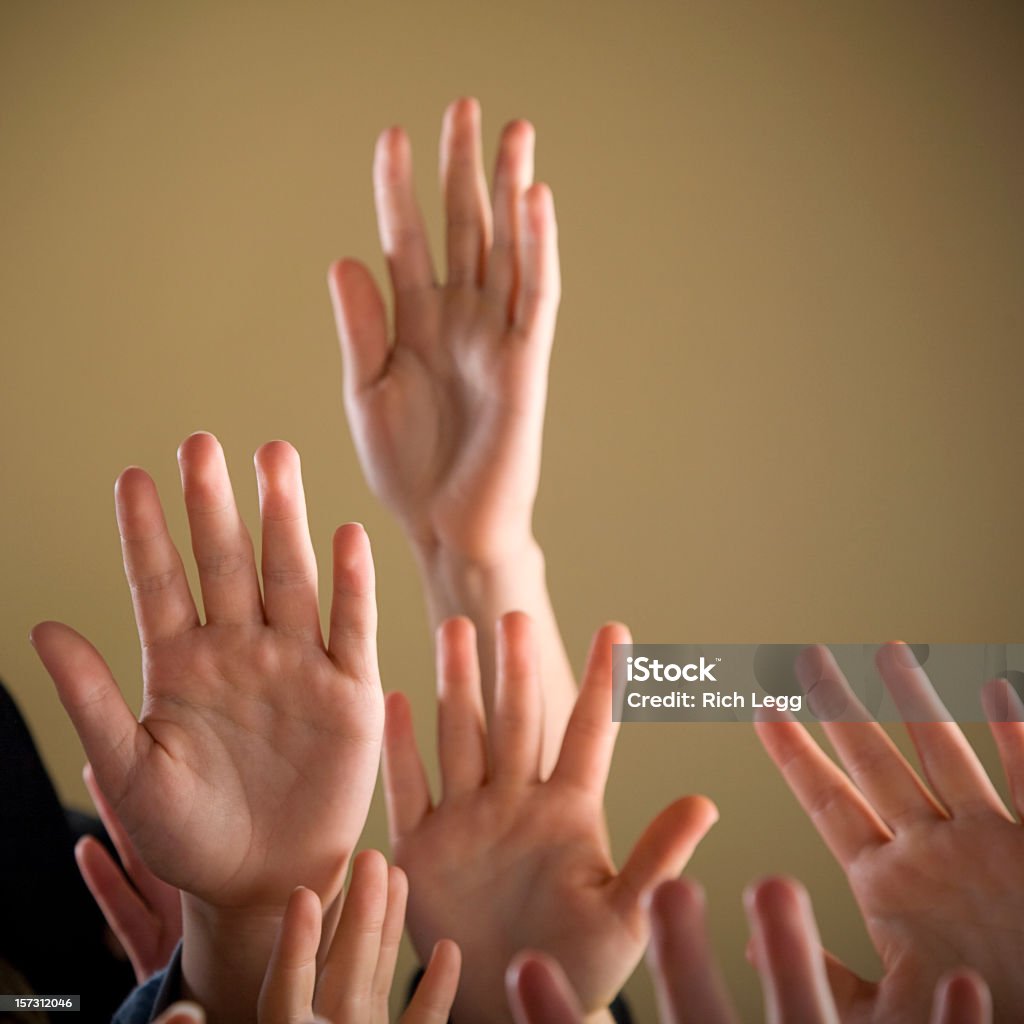 Hände in der Luft - Lizenzfrei Arme hoch Stock-Foto