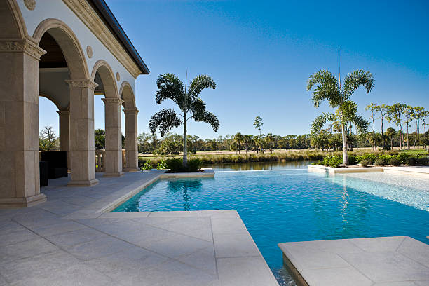 istock Swimming Pool with a View at Estate Home 157312160
