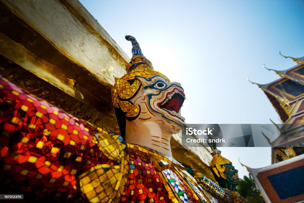 Wat Phra Kaew demônio - Royalty-free Azulejo Foto de stock