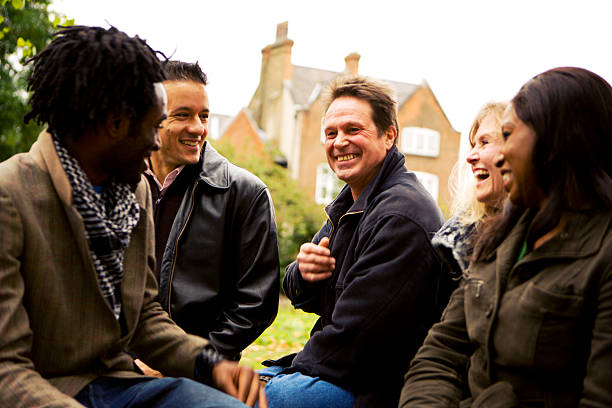 istock adult education: mature diverse students enjoying some fun together 157312517