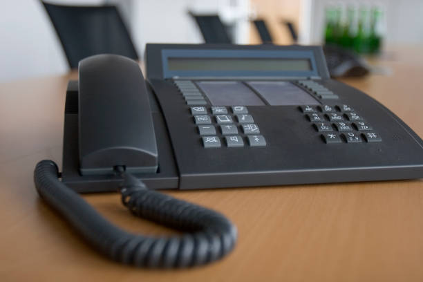 istock Business phone in conference room 157312622
