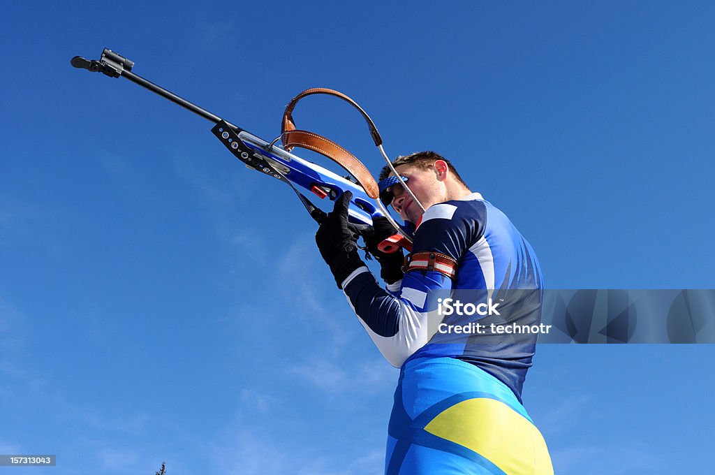 Biathlon Zielübung - Lizenzfrei Biathlon Stock-Foto