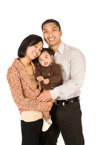 istock Family of Three on White 157313155