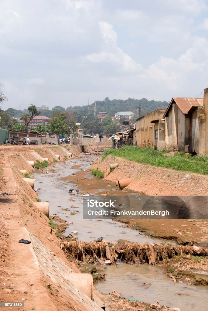 Offener Abwasserkanal - Lizenzfrei Afrika Stock-Foto