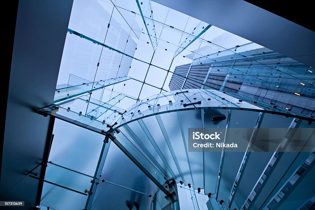 현대적이다 유리컵 계단 - 로열티 프리 건물 정면 스톡 사진
