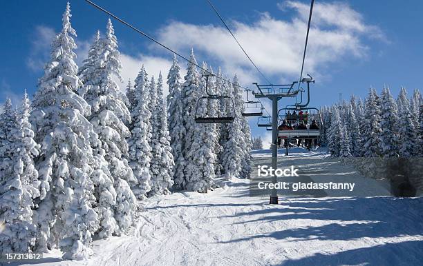 On The Mountaintop Express At Vail Stock Photo - Download Image Now - Vail - Colorado, Colorado, Ski Lift