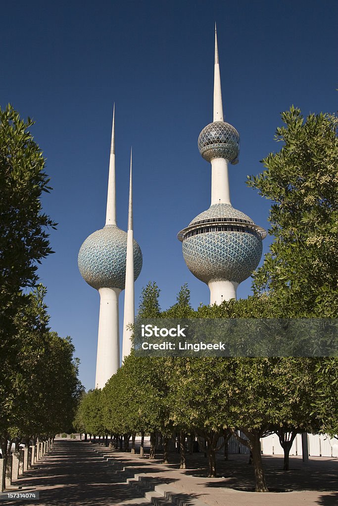 Berühmte Kuwait Towers - Lizenzfrei Arabien Stock-Foto