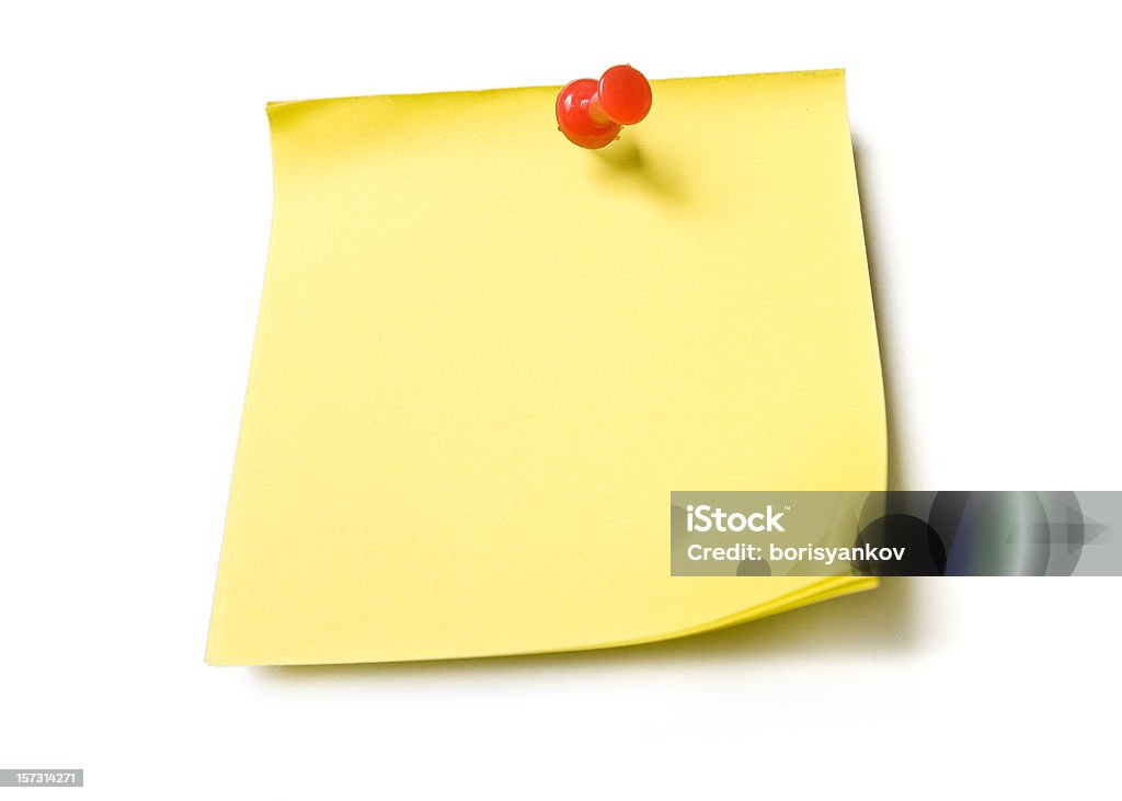 Post-It giallo - Foto stock royalty-free di Affissione