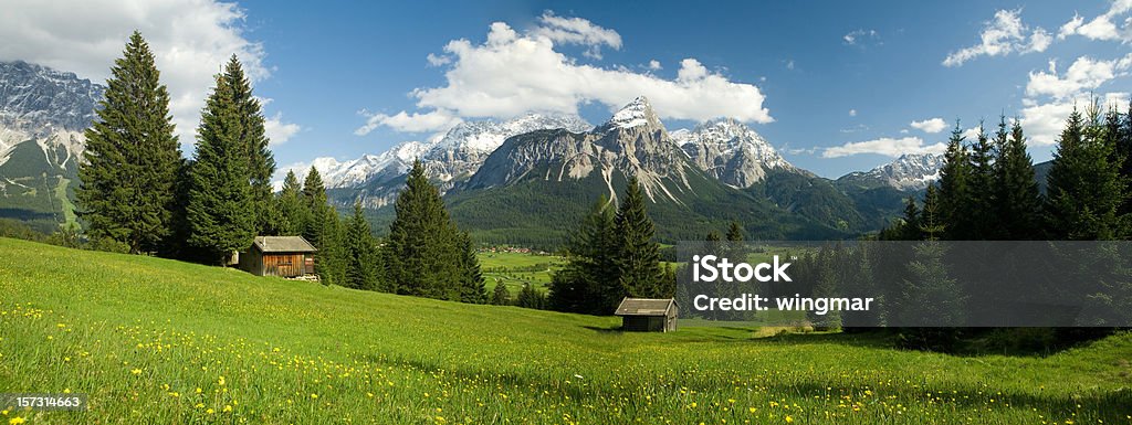 panorama di Lermoos - Foto stock royalty-free di Austria