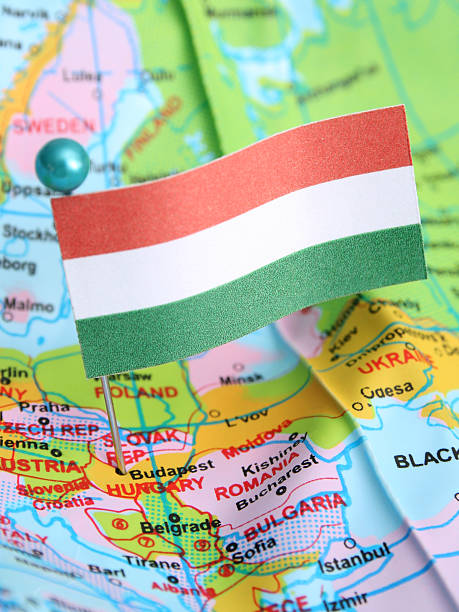 ハンガリー - hungary budapest map cartography ストックフォトと画像