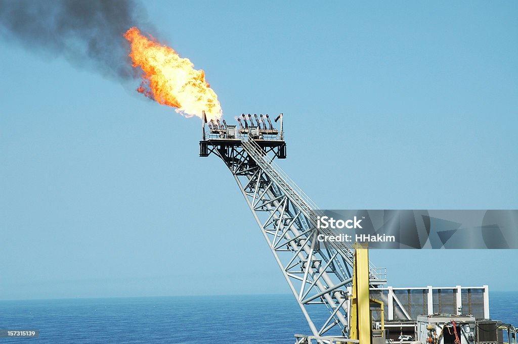 Quema de gas - Foto de stock de Gas natural libre de derechos