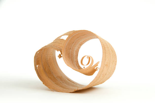 istock Close-up Wood Curl/Shaving #4-isolated on white 157315440