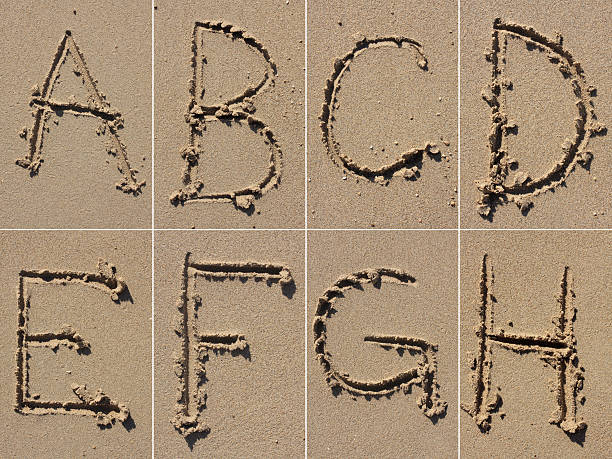 Sand Alphabet XXXL stock photo