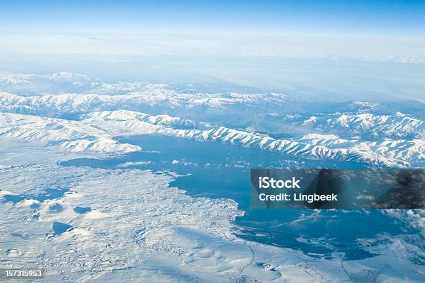 Foto de Vista Aérea Do Lago Sevan Na Armênia e mais fotos de stock de Ajardinado - Ajardinado, Armênia - País, Azul