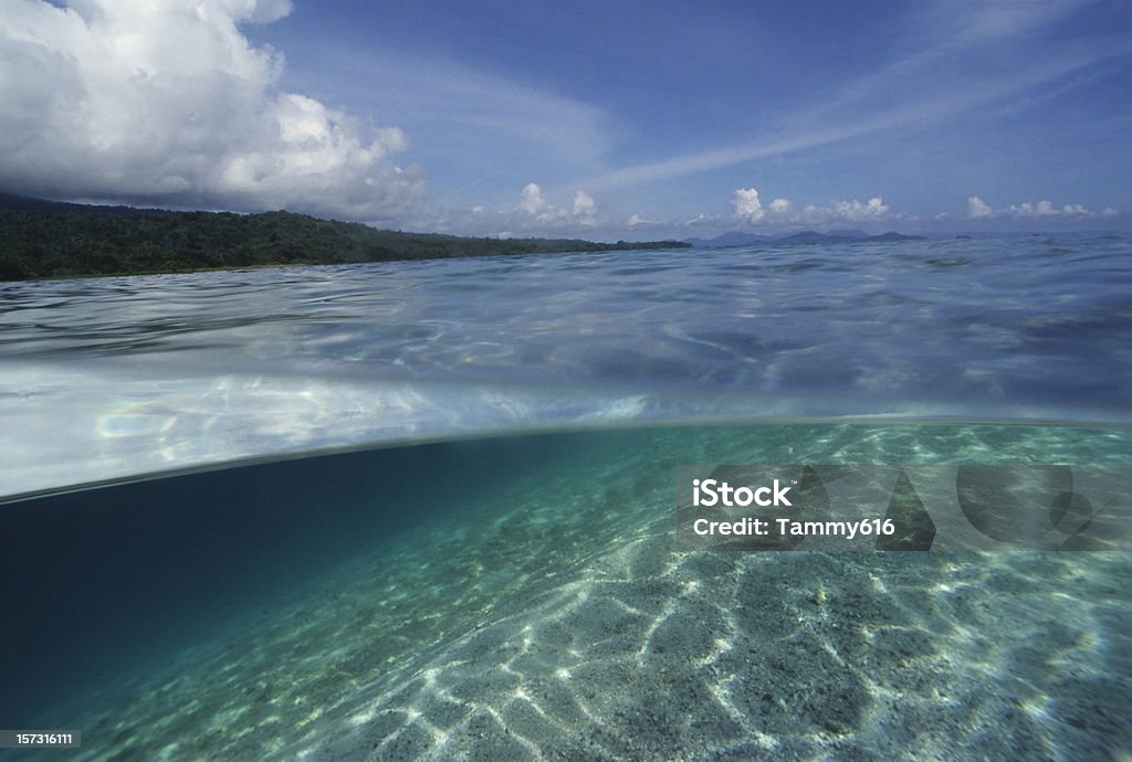Mais com vista para a ilha - Foto de stock de Debaixo d'água royalty-free