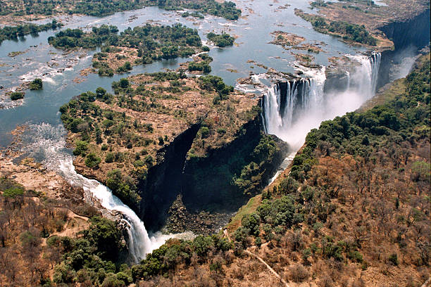 Zambezi gorge, Victoria Waterfalls, Zambezi River between Zambia and Zimbabwe, Africa.