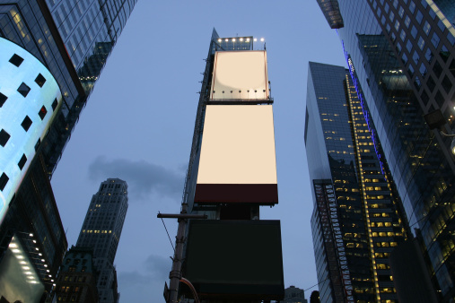 Placas vacías publicidad en la ciudad de Nueva York photo