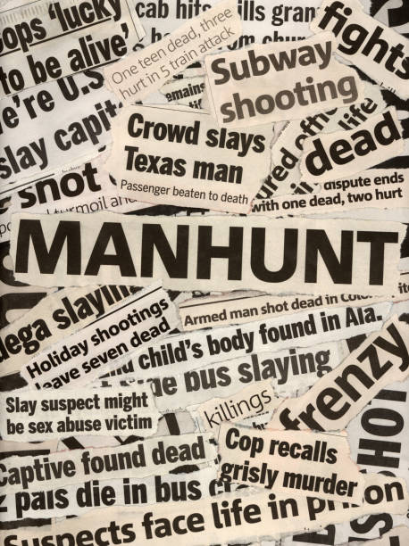istock Assorted crime and death news headline clippings 157316464