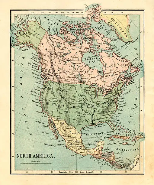 Photo of Mid-Victorian map of North America