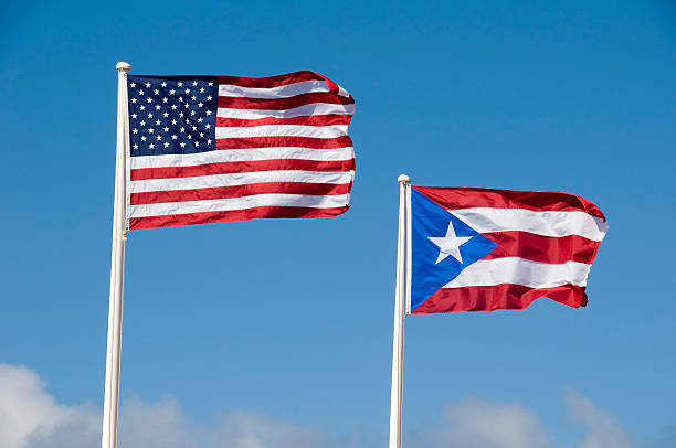 flaga stanów zjednoczonych i puerto rico - u s flag zdjęcia i obrazy z banku zdjęć