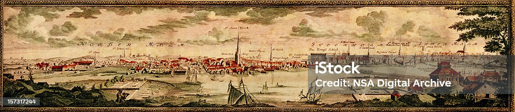 Vista di Stoccolma - Illustrazione stock royalty-free di Antico - Vecchio stile