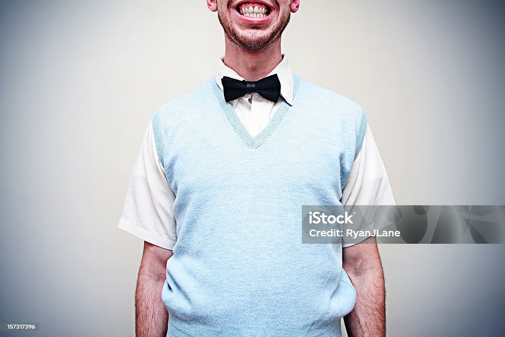 Laço sorrir Homem de negócios com espaço para texto - Royalty-free Humor Foto de stock