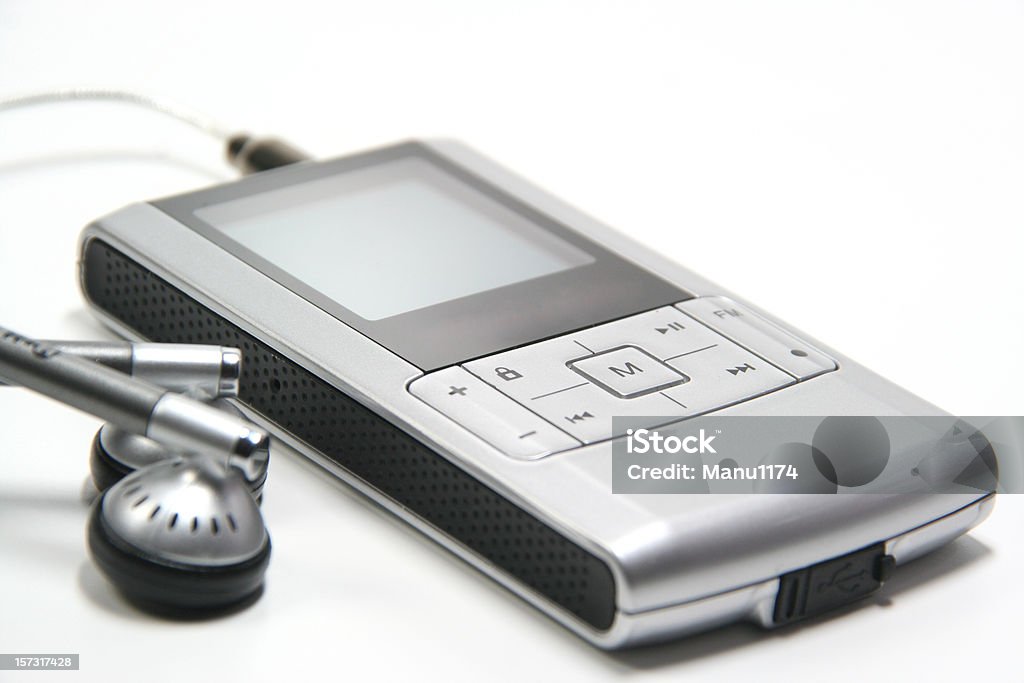 MP3 player isolada no branco - Foto de stock de Moderno royalty-free