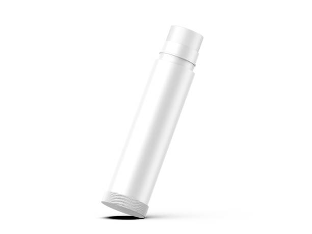 istock Lip balm container tubes with twist bottom mockup, 3d render illustration. 1573174692