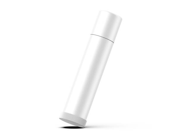 istock Lip balm container tubes with twist bottom mockup, 3d render illustration. 1573174698