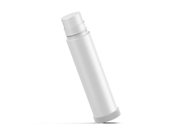 istock Lip balm container tubes with twist bottom mockup, 3d render illustration. 1573174699