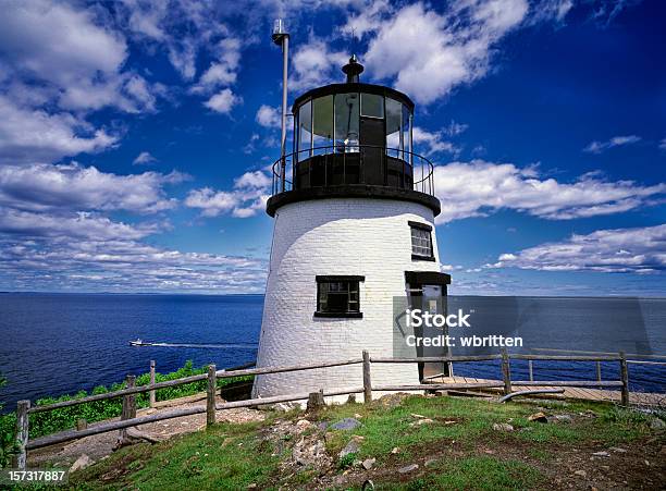 Owls Head Lighthouse - Fotografie stock e altre immagini di Allegro - Allegro, Ambientazione esterna, Ambientazione tranquilla