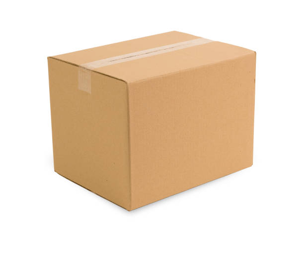 Carboard Box w/Clippping Path stock photo