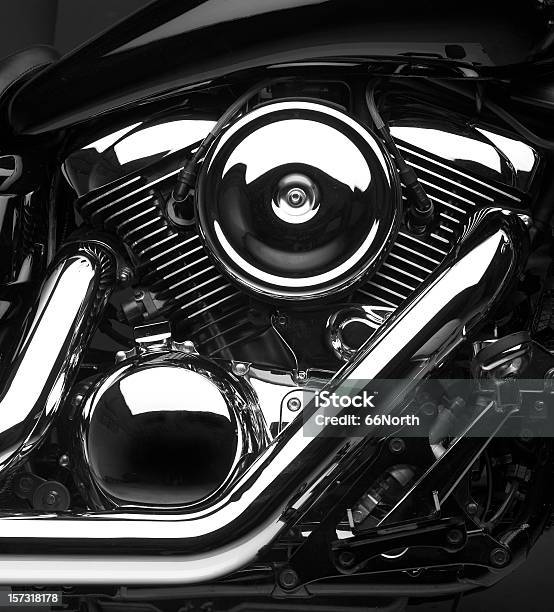 1600cc Vtwin Stock Photo - Download Image Now - Motorcycle, Chrome, Exhaust Pipe