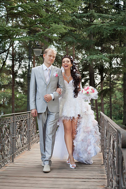 istock Just married in day of them wedding 157318975