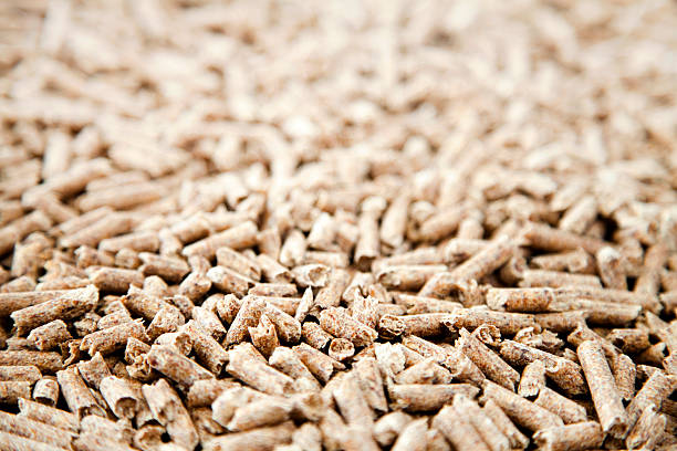 Wood pellets Close-up of wood pellets.  pellet gun stock pictures, royalty-free photos & images