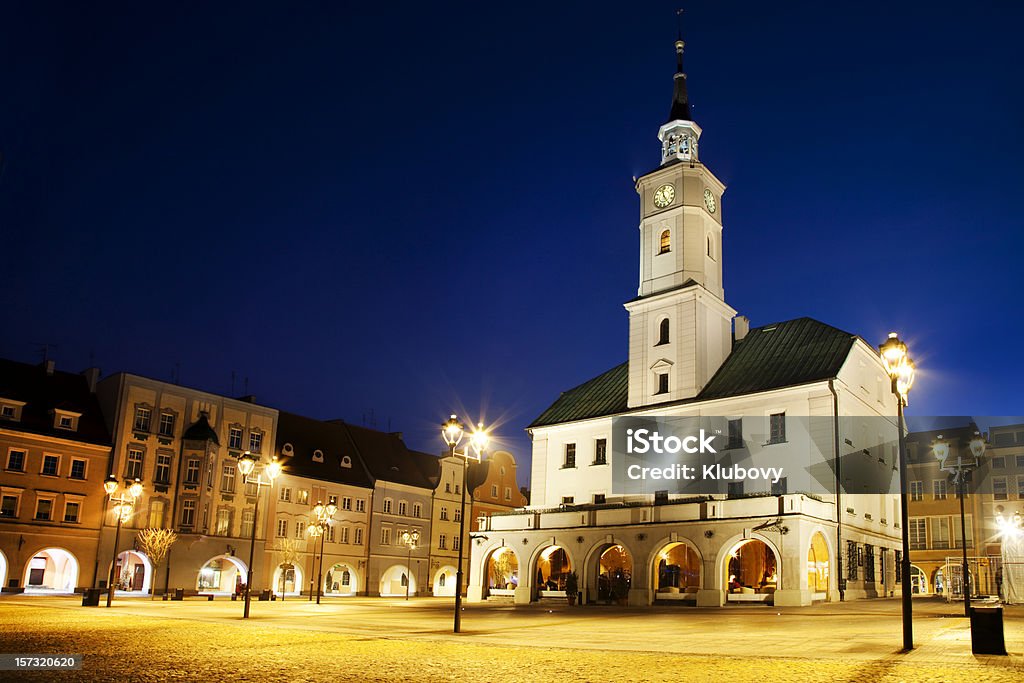 Gliwice town square Town square in Gliwice (Silesia, Poland). Night shot. Poland Stock Photo