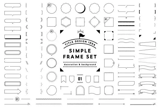 Vector illustration of A simple set of frames.