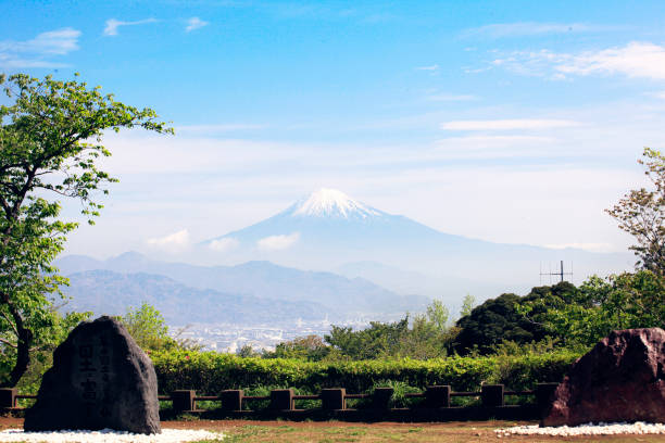 istock Mount Fuji, view from the observation deck in the Nihondaira Park area, Fuji viewing point unseen destination, Shizuoka, Japan 1573221498
