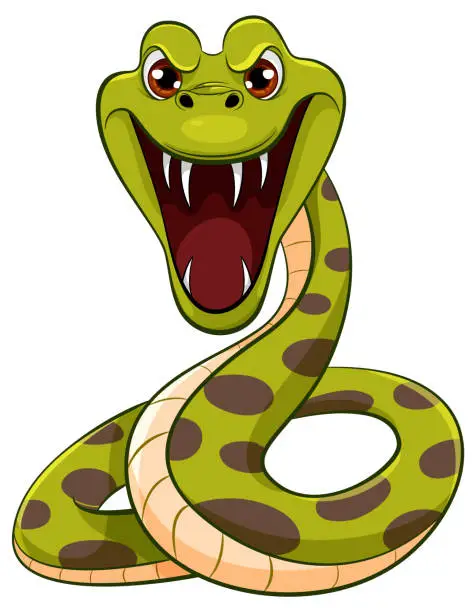 Vector illustration of Python Snake Bites