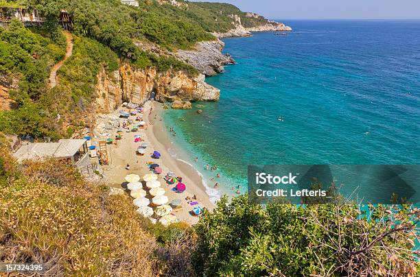 Mylopotamos Beach Pelio Thessaly Greece Stock Photo - Download Image Now - Aegean Sea, Bay of Water, Beach