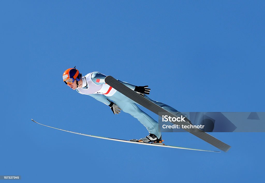 Salto de esquí aéreo - Foto de stock de Salto de esquí libre de derechos