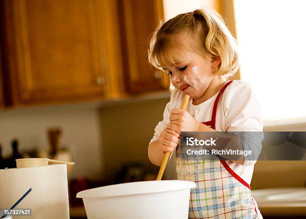 Making Cookies Stock Photo - Download Image Now - Domestic Room, 2-3 Years, Apron