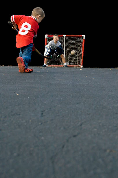 selective focus, view of a futsal goal during a match