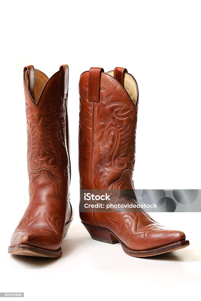 american Stivali da cowboy reale - Foto stock royalty-free di Stivali da cowboy