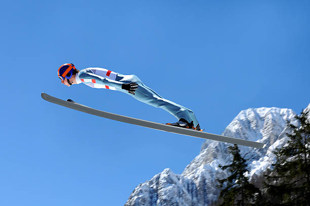 Salto con gli sci - foto stock