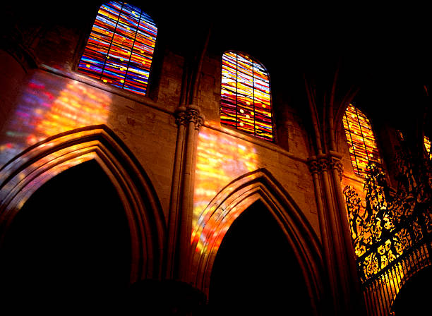istock Stained glass in the church - Cuenca 157328358