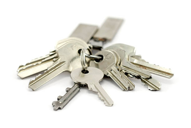 Keys on white background.