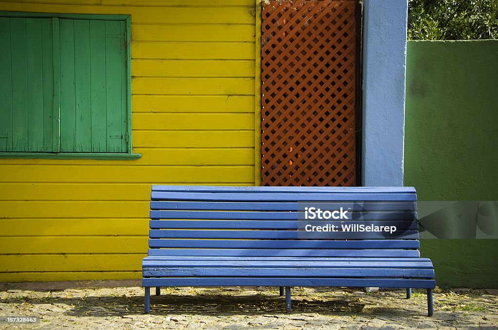 Banc dans La Boca - Photo de La Boca libre de droits